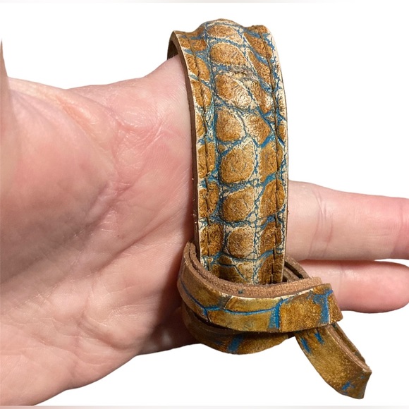 Valentina Italia Vintage Italian Crocodile Alligator Reptile Brown Purse Bag EUC - Picture 14 of 16